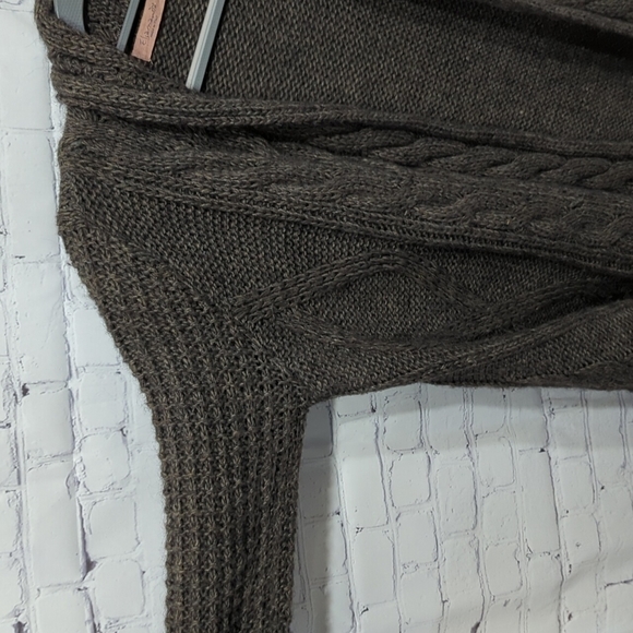 Anthropologie Elsamanda Italian Alpaca Wool Blend Waterfall Open Cardigan Medium - Picture 3 of 5